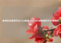 徐州安全教育平台入口登录,2021一2022徐州医科大学寒假时间?