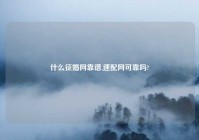 什么征婚网靠谱,速配网可靠吗?