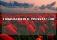 上海同城快递5公斤多少钱,五十斤的行李箱要多少快递费?