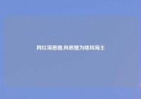 网红项思醒,向思醒为啥叫海王