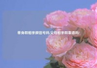 单身群相亲微信号码,父母相亲群靠谱吗?