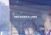 结婚五金价格表,五一结婚季