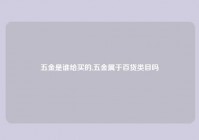 五金是谁给买的,五金属于百货类目吗