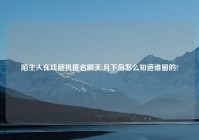 陌生人在线随机匿名聊天,月下岛怎么知道谁留的?
