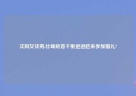 沈阳女找男,杜峰刻意千里迢迢赶来参加婚礼?