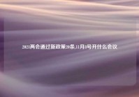 2021两会通过新政策20条,11月8号开什么会议