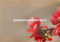 蛋的部首,胡字加偏旁组新字是什么