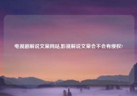 电视剧解说文案网站,影视解说文案会不会有侵权?