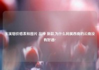 玉溪烟价格表和图片 品种 新款,为什么同属西南的云南没有好酒?
