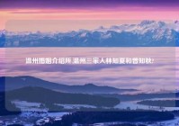 温州婚姻介绍所,温州三家人林知夏和曾知秋?