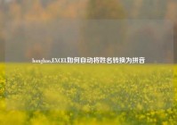 hongbao,EXCEL如何自动将姓名转换为拼音