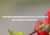 云南结婚风俗流程昆明盘龙区彩礼多少钱,大家说说每段恋情总计要花多少钱才能修成正果?