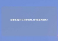 蓝田征婚,长在你审美点上的明星有哪些?