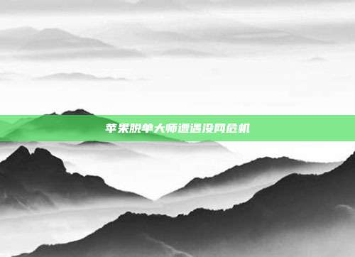 苹果脱单大师遭遇没网危机