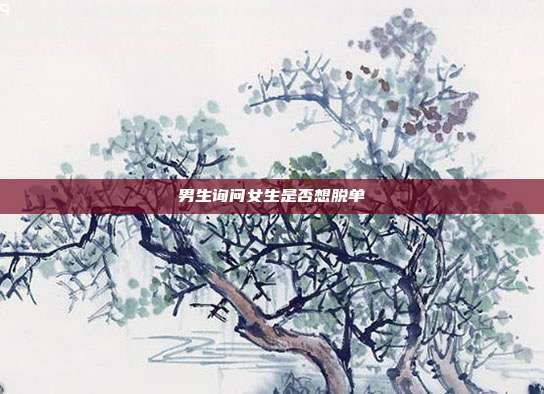 男生询问女生是否想脱单