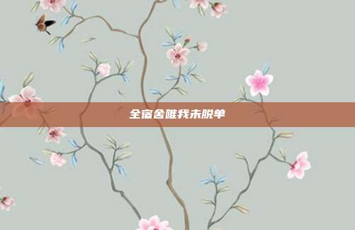 全宿舍唯我未脱单