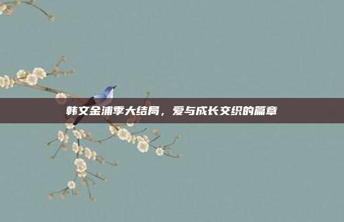 韩文金浦季大结局，爱与成长交织的篇章