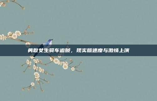 勇敢女生骑车追贼,现实版速度与激情上演