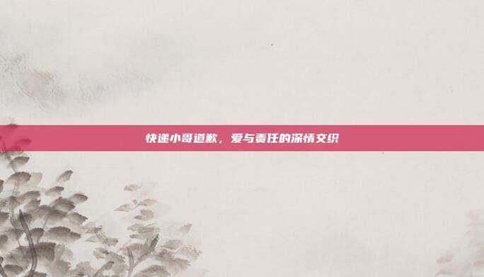 快递小哥道歉,爱与责任的深情交织