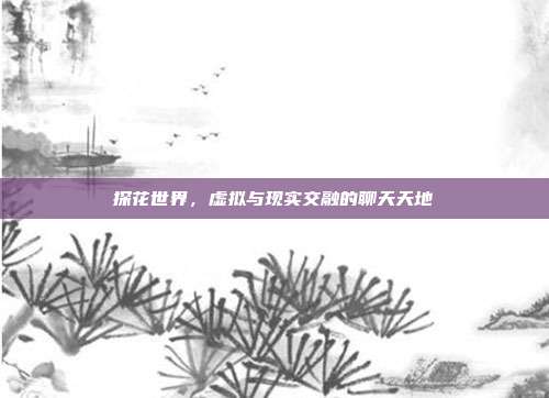 探花世界，虚拟与现实交融的聊天天地