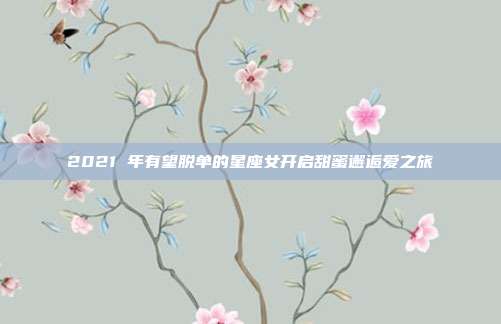 2021 年有望脱单的星座女开启甜蜜邂逅爱之旅