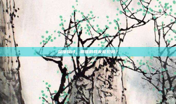 深度探讨,聊骚的网友能见吗?