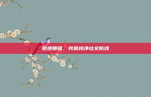 拒绝聊骚，共筑纯净社交防线