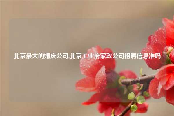 北京最大的婚庆公司,北京工业府家政公司招聘信息准吗